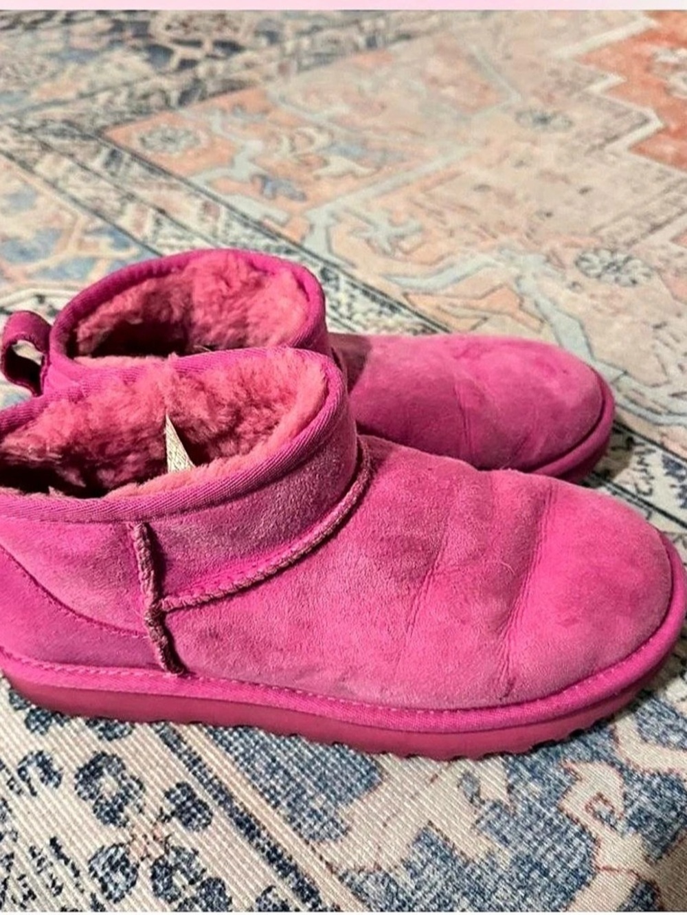 UGG Classic Ultra Mini Pink Winter Boots